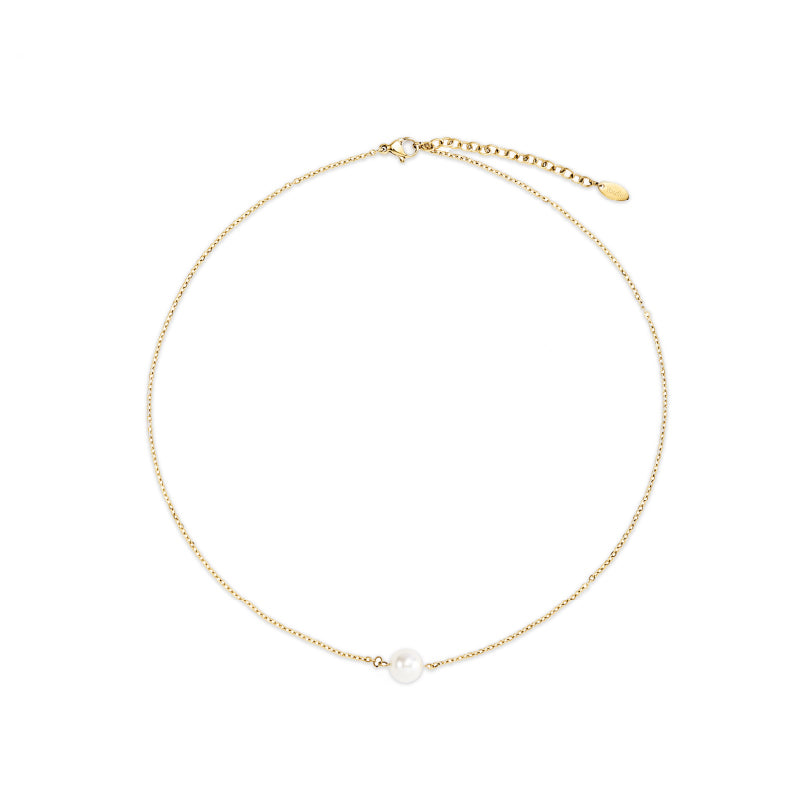 Aurora | Be yourself Solitary Pearl Necklace (Gold)