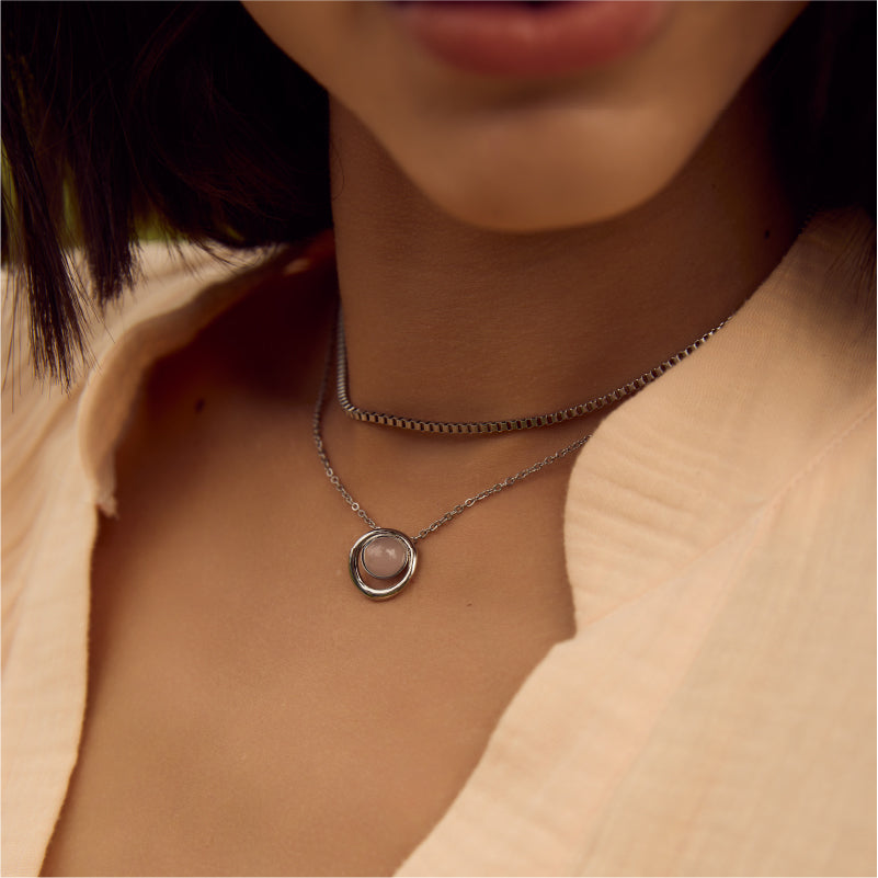 Cosmos | Rose Quartz Necklace