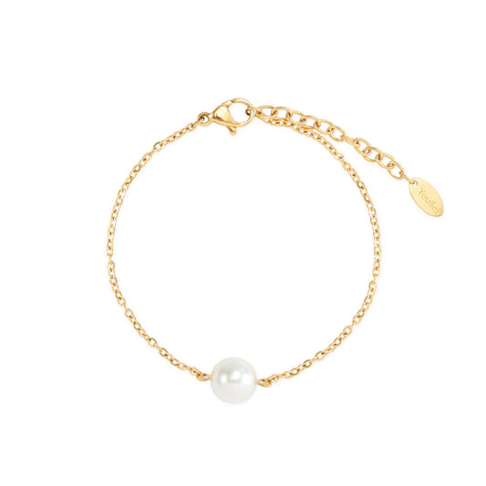 Be Yourself Crystal Pearl Bracelet (Gold)