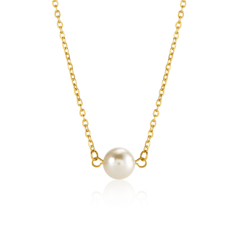 Aurora ｜ Be yourself Solitary Pearl Necklace （Gold）