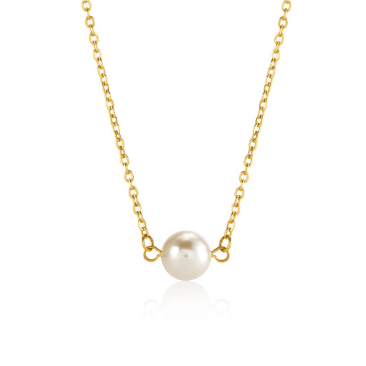 Aurora ｜ Be yourself Solitary Pearl Necklace （Gold）